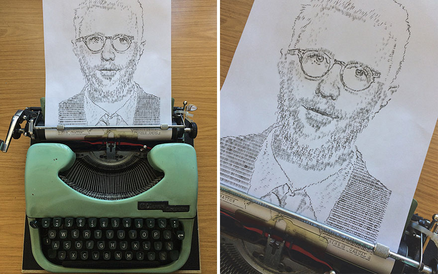 This Young Artist Makes Amazing Drawings With A Typewriter