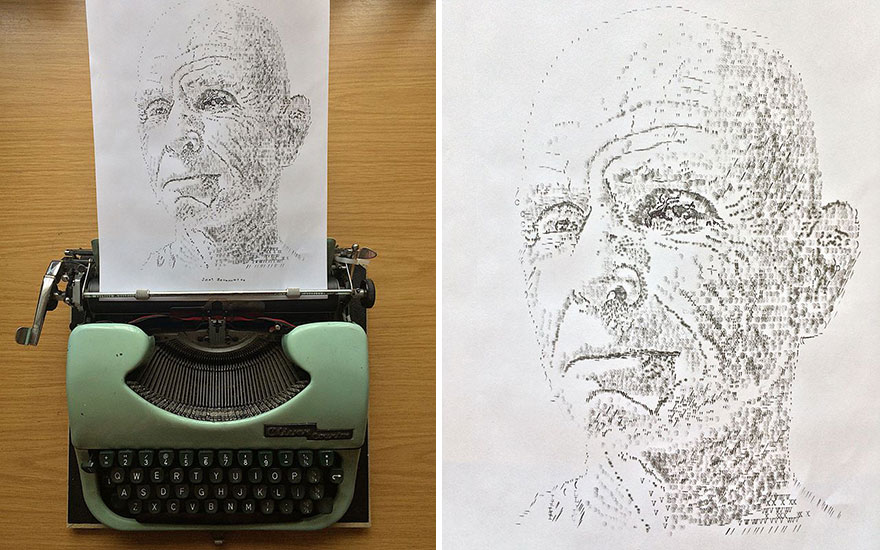 This Young Artist Makes Amazing Drawings With A Typewriter