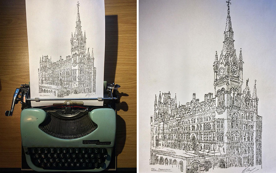 This Young Artist Makes Amazing Drawings With A Typewriter
