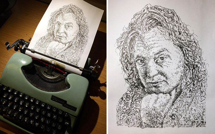 This Young Artist Makes Amazing Drawings With A Typewriter