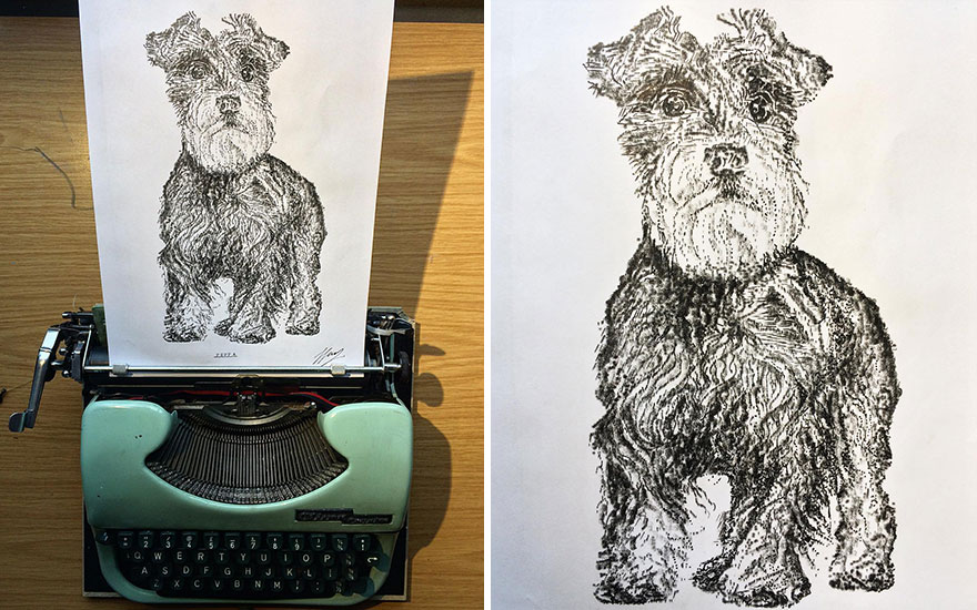 This Young Artist Makes Amazing Drawings With A Typewriter