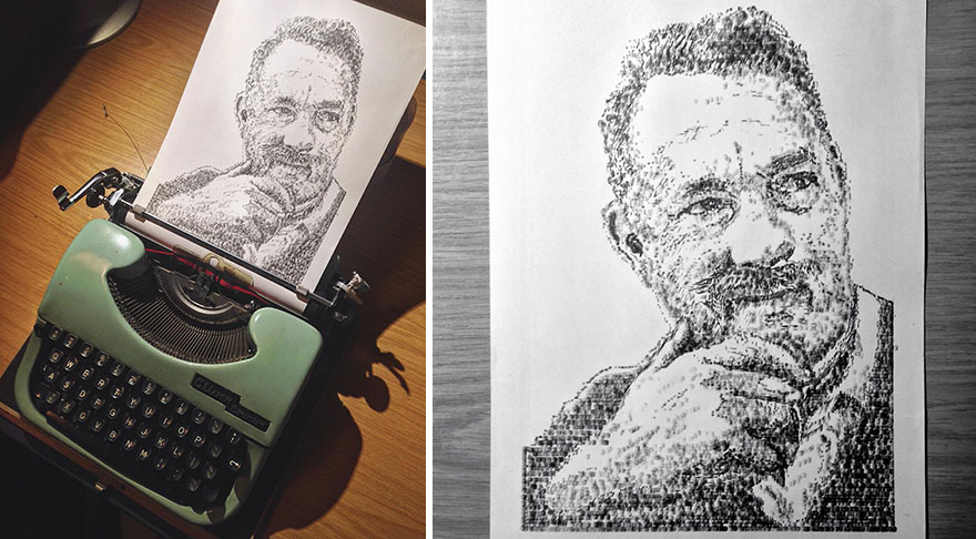 This Young Artist Makes Amazing Drawings With A Typewriter
