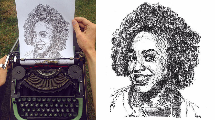 This Young Artist Makes Amazing Drawings With A Typewriter