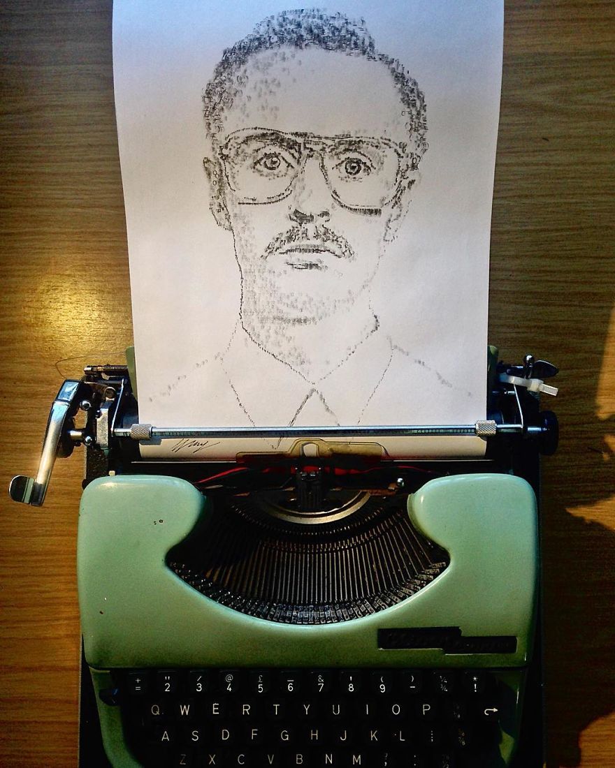 This Young Artist Makes Amazing Drawings With A Typewriter