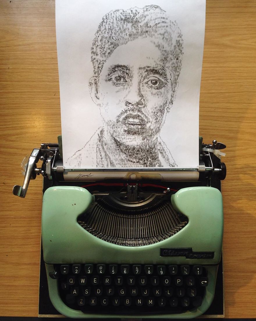 This Young Artist Makes Amazing Drawings With A Typewriter