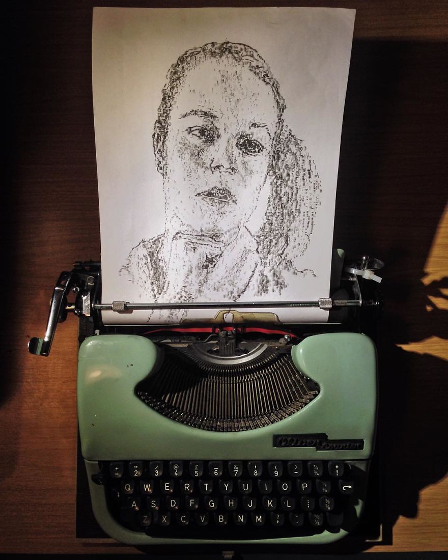This Young Artist Makes Amazing Drawings With A Typewriter