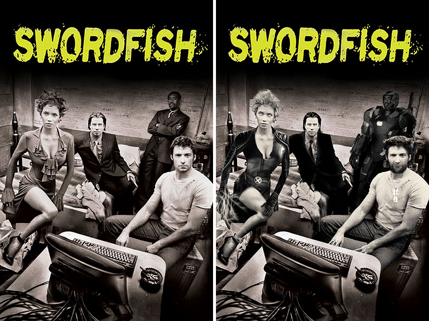 Storm, Vincent Vega, War Machine And Wolverine In Swordfish