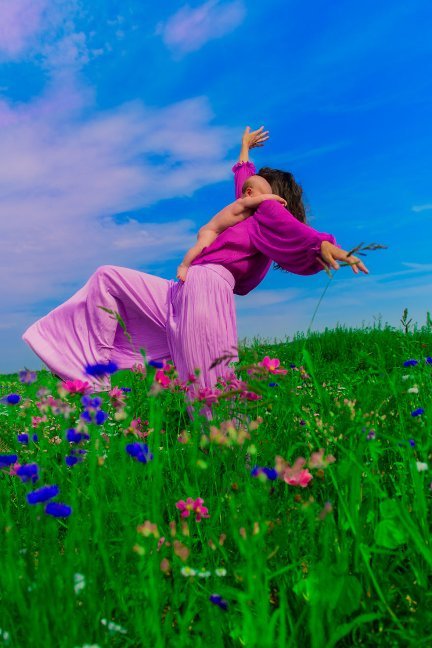 I Made A Photo Series Together With My Husband And My Newborn Son