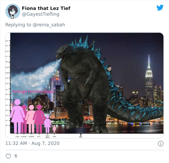 Someone Posts A Pictograph Of "Average Female Height" And People's Commentary Is Hilarious