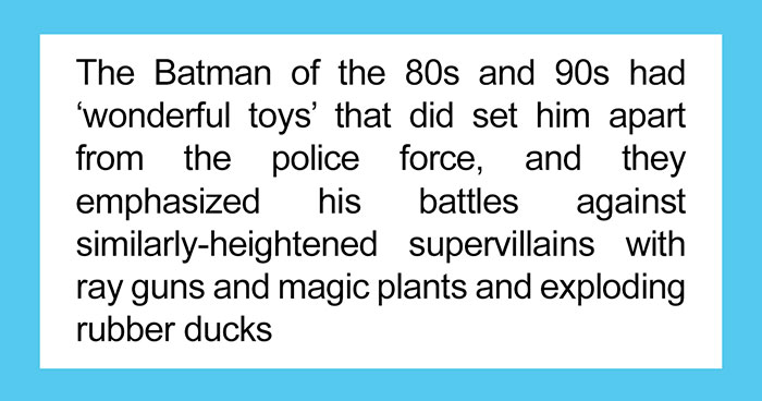 Guy Suggests A Completely Different Idea For A Batman Movie In A Viral Twitter Thread