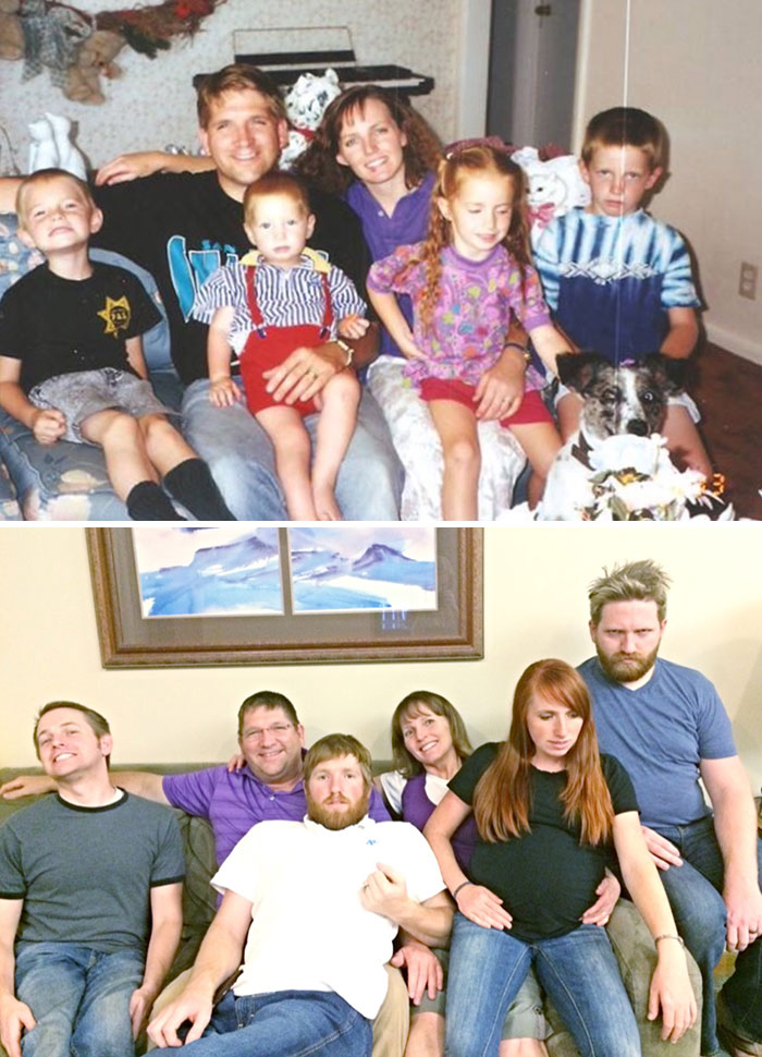 I Forced My Family To Participate In Some Photo Recreations From My Childhood