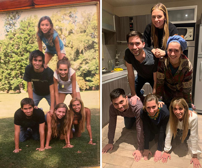 Sister Found This Old Picture During A Family Dinner And We Decided To Recreate It