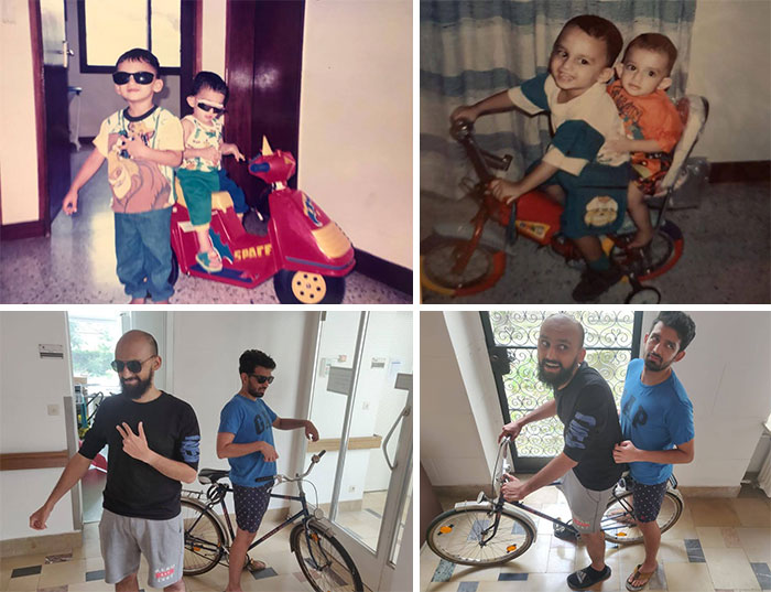 The Brother And I Recreated A Few Pictures From 20 Years Ago