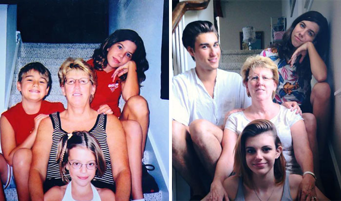 About 12 Years Apart. Same Spot, Same Folks