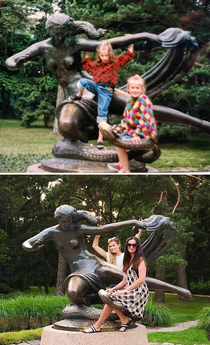 It Is So Nice To Revisit The Place Where We've Taken A Photo More Than 20 Years Ago. We Haven't Changed At All