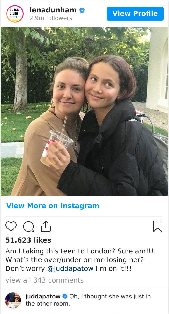 When Judd Apatow Said He Didn't Even Realize That Actress Lena Dunham Took His Daughter Iris On A Trip To London