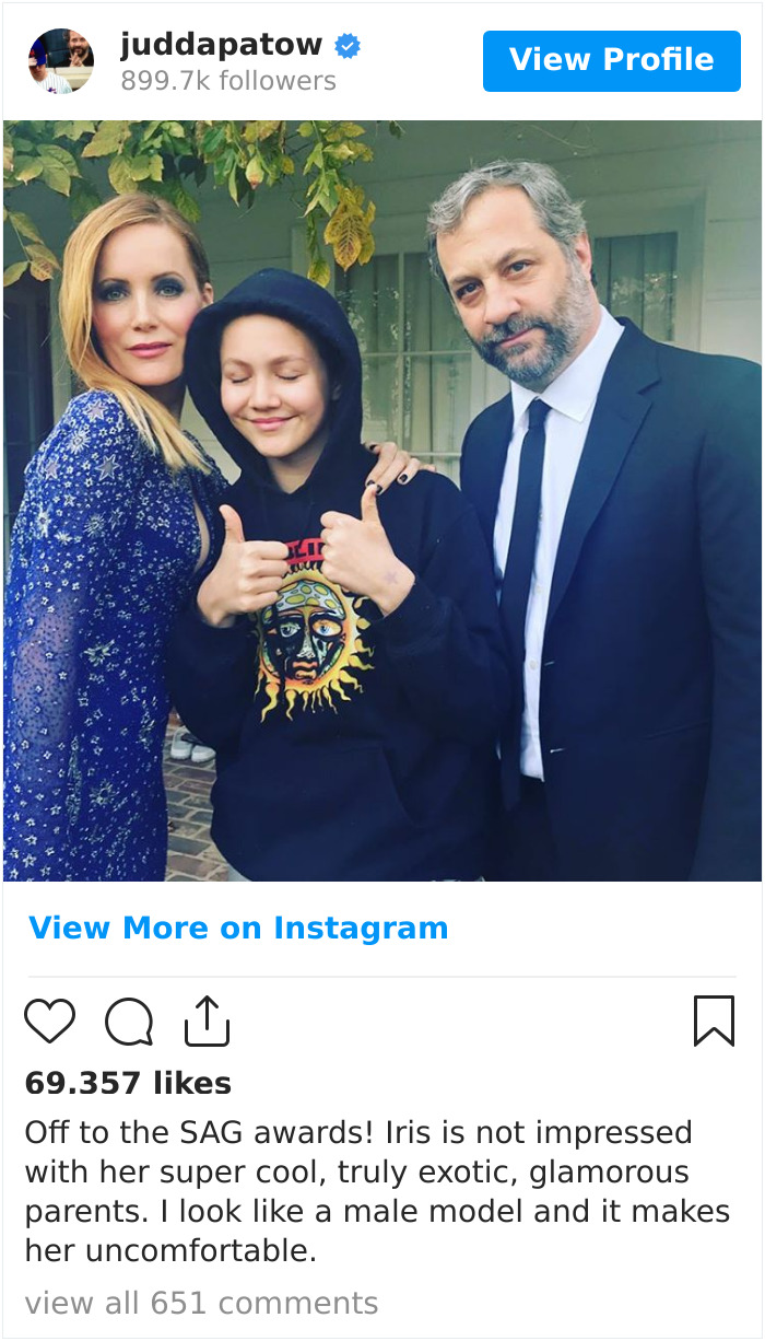 When Film Director Judd Apatow Made His Daughter Iris Uncomfortable With His Amazing Good Looks