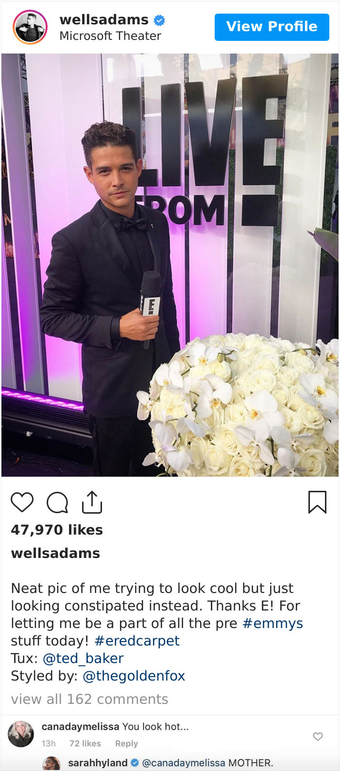 When Actress Sarah Hyland’s Mom Complimented Her Daughter’s Fiancé Wells Adams On His Good Looks