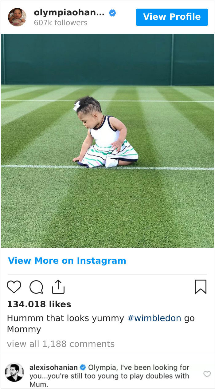 When Serena Williams’ Husband, Alexis Ohanian, Commented On Their Daughter’s Photo