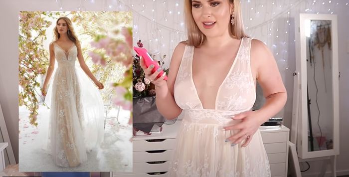 Woman Orders 10 Wedding Dresses From The Wish App, Shows The Expectations Vs. Reality Woman Orders 10 Wedding Dresses From The Wish App, Shows The Expectations Vs. Reality