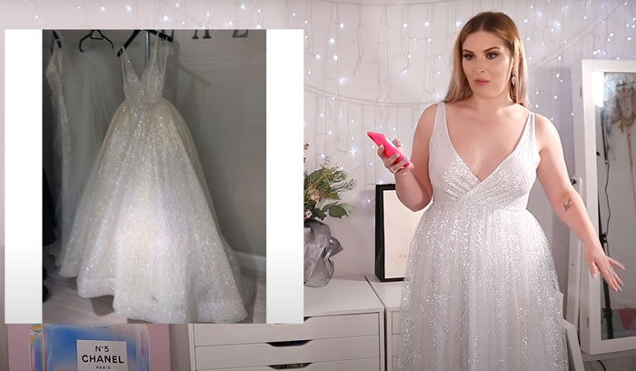 Woman Orders 10 Wedding Dresses From The Wish App, Shows The Expectations Vs. Reality Woman Orders 10 Wedding Dresses From The Wish App, Shows The Expectations Vs. Reality