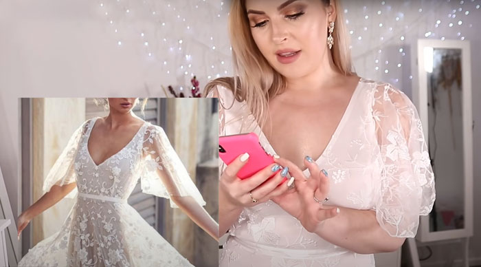 Woman Orders 10 Wedding Dresses From The Wish App, Shows The Expectations Vs. Reality Woman Orders 10 Wedding Dresses From The Wish App, Shows The Expectations Vs. Reality