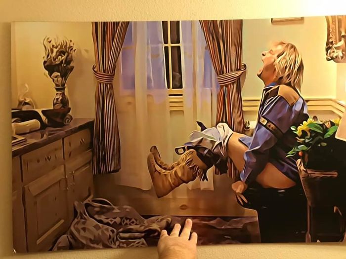 When You Randomly Browse Facebook Marketplace And You Finally Find Exactly What You’ve Been Looking For. The Perfect Bathroom Art Piece