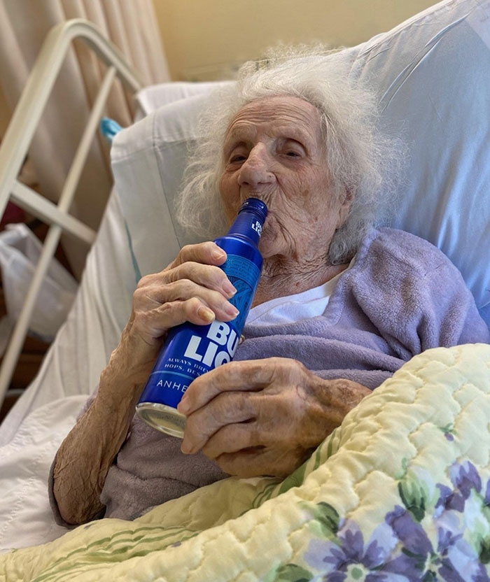 This 103-Year-Old Lady Just Beat Covid-19 And Celebrated Her Victory With A Bud Light
