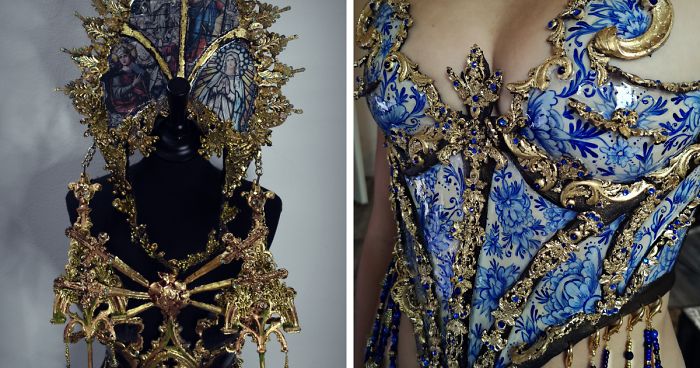 I Handmake Costumes From The Lightweight Wearable Porcelain And Stained Glass I Created, Here Are My Best Costume Designs (New Pics)