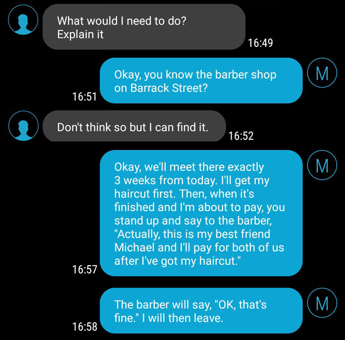 Guy Shares A Hilarious &ldquo;I&rsquo;ll Pay For Both Of Us&rdquo; Tactic On Twitter To Get Free Haircuts Where Nobody Actually Pays