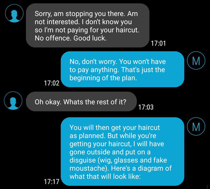 Guy Shares A Hilarious &ldquo;I&rsquo;ll Pay For Both Of Us&rdquo; Tactic On Twitter To Get Free Haircuts Where Nobody Actually Pays