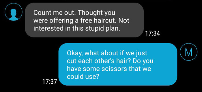 Guy Shares A Hilarious &ldquo;I&rsquo;ll Pay For Both Of Us&rdquo; Tactic On Twitter To Get Free Haircuts Where Nobody Actually Pays