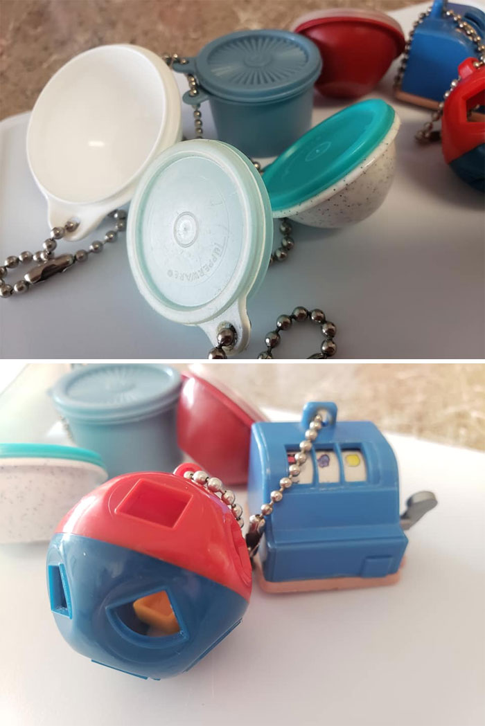 I Bought A Hideous $2 Basket Solely Because It Had These Adorable Keychains Attached To The Handle!