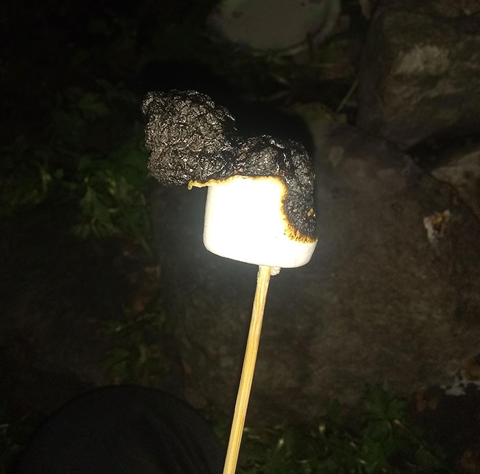 This Marshmallow I Cooked Over The Fire Looks Like Elvis Presley