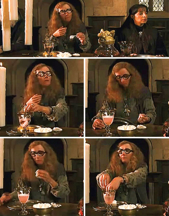 Professor Trelawney Eats While Distracted (Order Of The Phoenix)