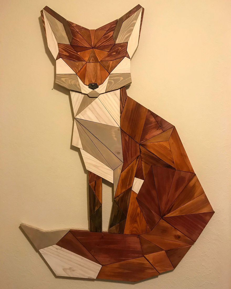 I Made A Wooden Fox Based On Grandfather's Sketch