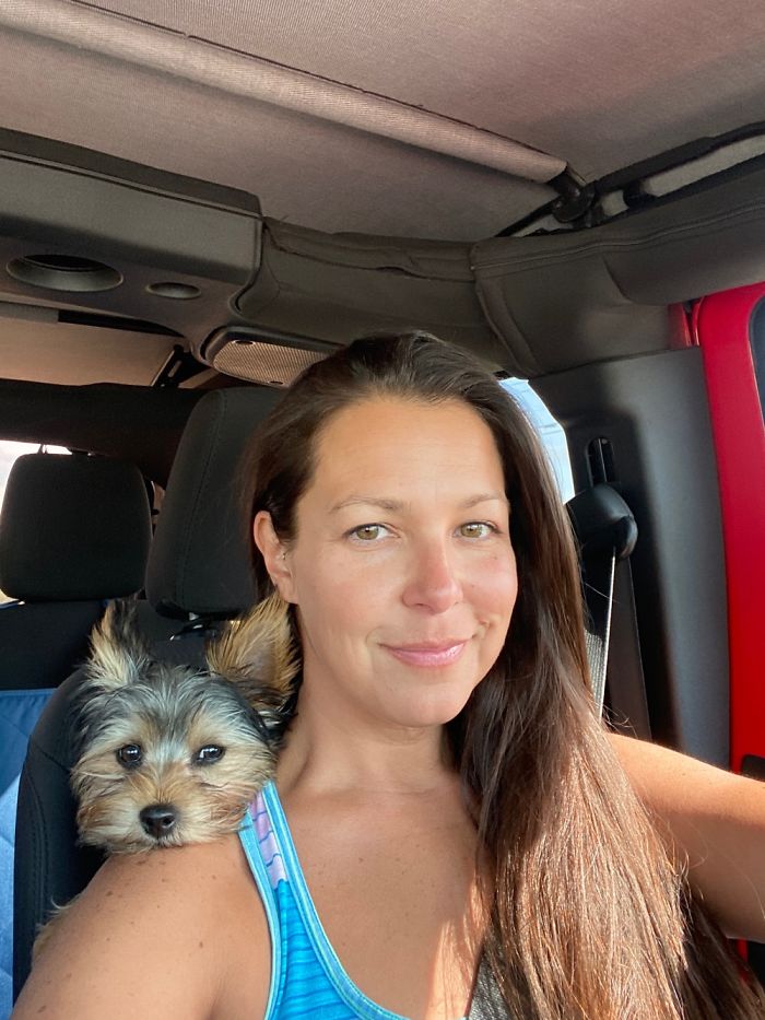 I Promise He’s Not Smushed. He’s Like A Neck Support Pillow.