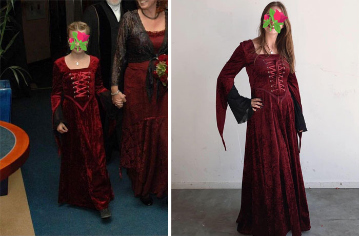 Today, 15 Years Later, I Was Working At The Thrift Store When I Saw A Dress Laying On The Table In The Warehouse. I Couldn’t Believe My Eyes... It Was Exactly The Same Dress I Wore 15 Years Ago!! Only A Few Sizes Bigger. Also My Current Size. It Was A Magical Moment