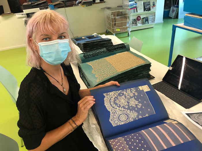 Warsaw-Based Artist Spray-Paints A Beautiful Lace Mural On The Side Of A French Lace Museum