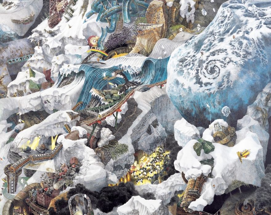 Japanese Artist Fits Entire Worlds Into His Drawings, And His Surreal Works Take Him Years (28 Pics) Japanese Artist Fits Entire Worlds Into His Drawings, And His Surreal Works Take Him Years (28 Pics)