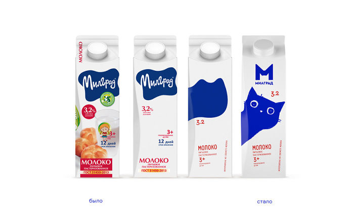 Russian Designer Gave These 4 Milk Product Packages Adorable Makeovers