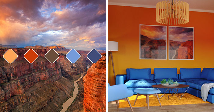 Interior Designers Create 6 Different Nature-Inspired Designs For One Living Room