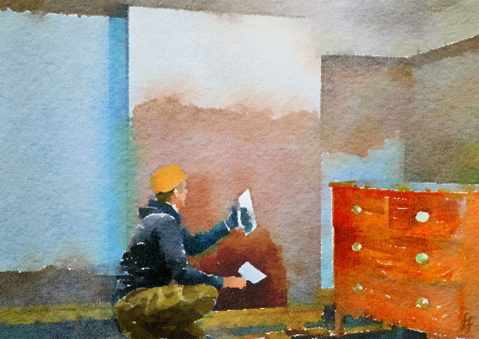 Neighbour Fills My Gaping Hole (With Drawers Pulled To One Side)