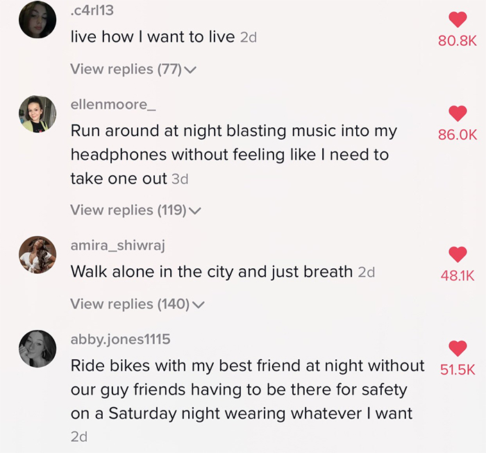 18 Saddening Replies To The Question ‘What Would You Do If There Were No Men On Earth For 24 Hours’ Shared On TikTok 18 Saddening Replies To The Question ‘What Would You Do If There Were No Men On Earth For 24 Hours’ Shared On TikTok