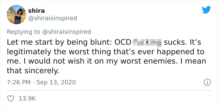 After Getting Tired Of People Misinterpreting It In The Media, Twitter User Explains What It’s Really Like To Live With OCD After Getting Tired Of People Misinterpreting It In The Media, Twitter User Explains What It’s Really Like To Live With OCD