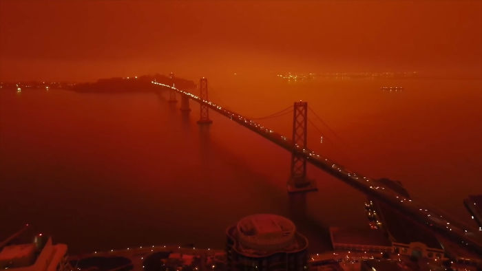 Drone Footage Of San Francisco Engulfed In Wildfire Set To The 'Blade Runner 2049' Soundtrack Goes Viral