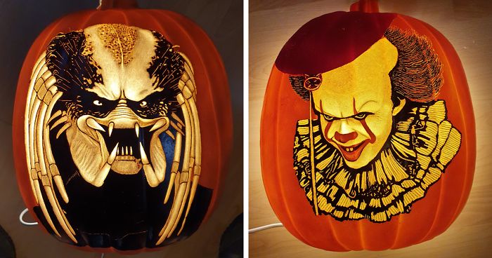 Here Are My 29 Pumpkin Carvings That Look Like Horror Scene Characters