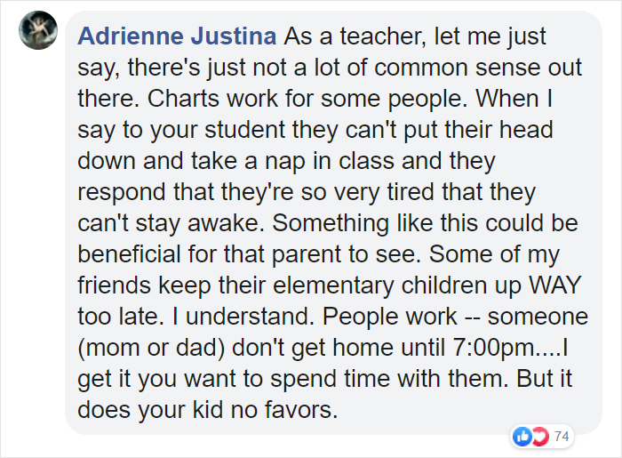 Teacher Posts A Chart That Shows The Exact Time Kids Should Go To Bed Depending On Their Age And It Goes Viral