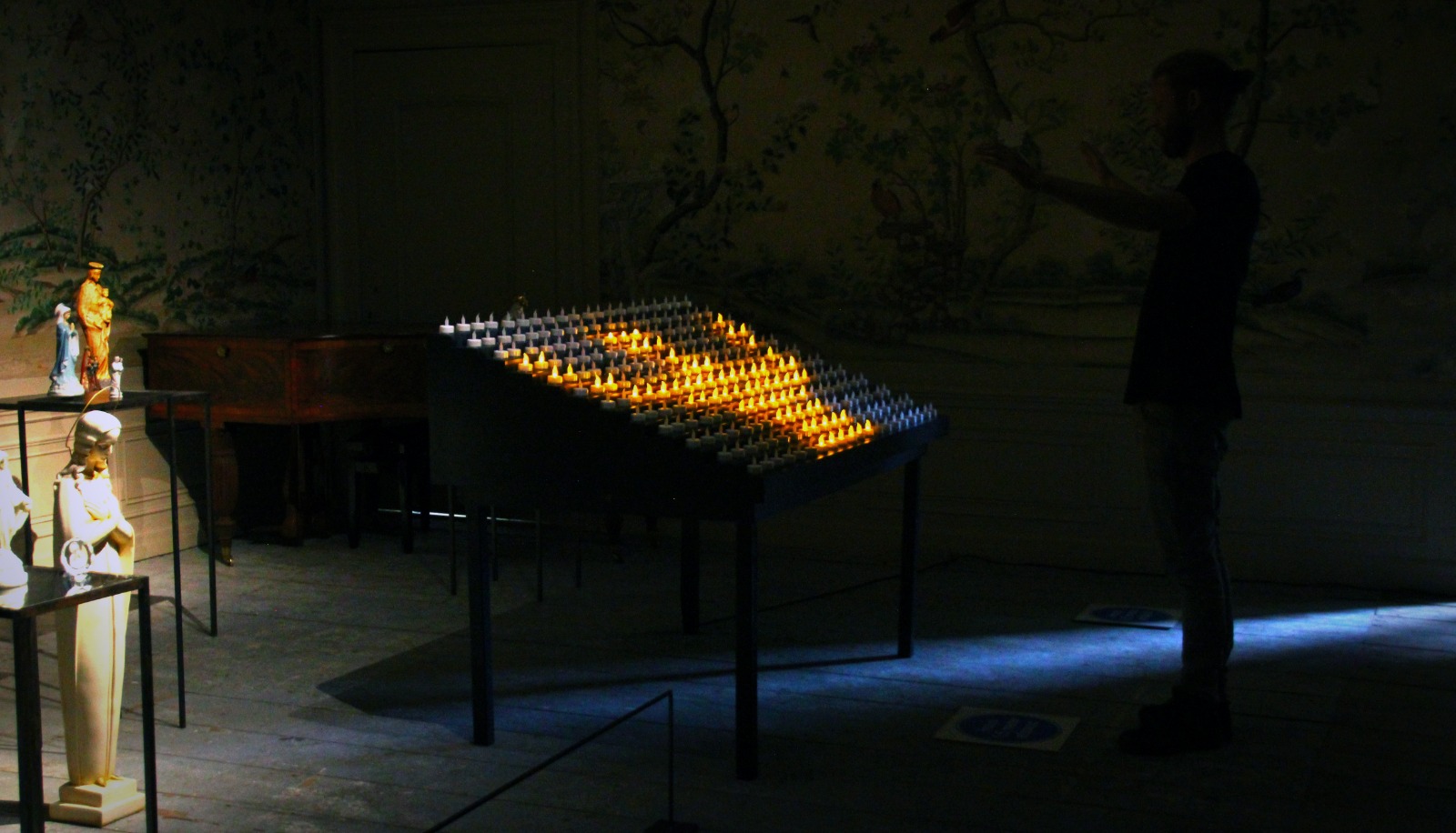 We Made An Interactive Installation That Shows Your Reflection Using Hundreds Of Votive Candles