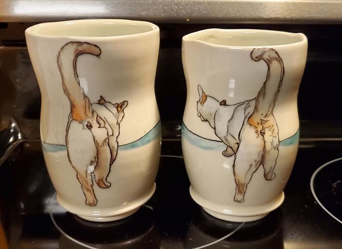I Couldn't Resist. Like Really You Need Those... Yes Oh Yes...don't Have A Clue What I Will Do With Them But There Coming Home With Me Lol. Saw These Kitty Butthole Cups? Vase? Pencil Holders? I Don't Know 